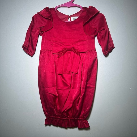 Isobella & Chloe Other - Isobella & Chloe Red Bow Gown Dress Newborn Christmas Festive